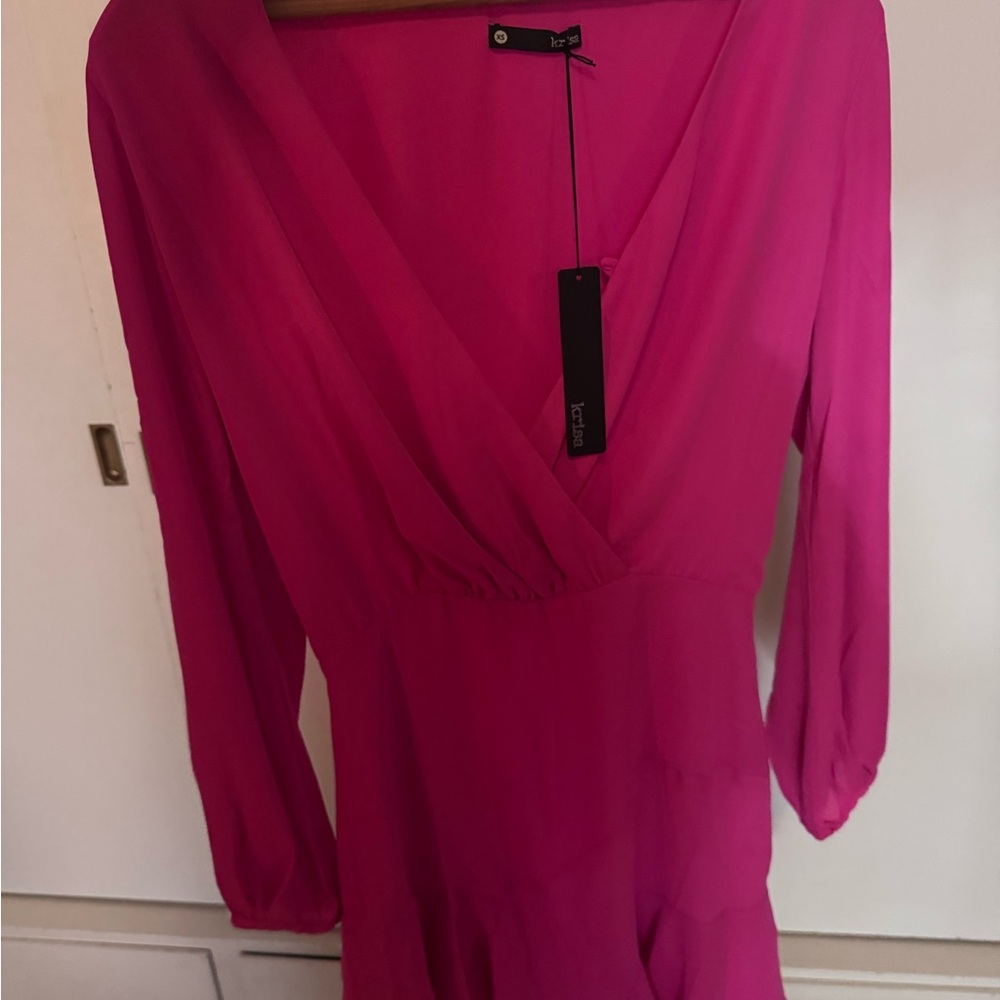 Pink Long Sleeve Dress